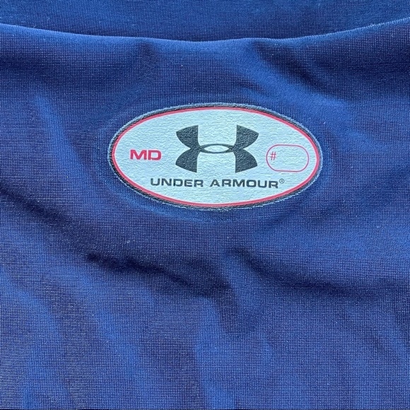 MENโS UNDER ARMOUR BLUE FITTED SLEEVELESS WORKOUT SHIRT SIZE MEDIUM - Picture 9 of 10